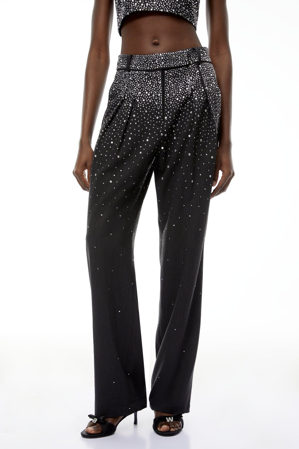 Nicola Grey Fully Embellished Trouser