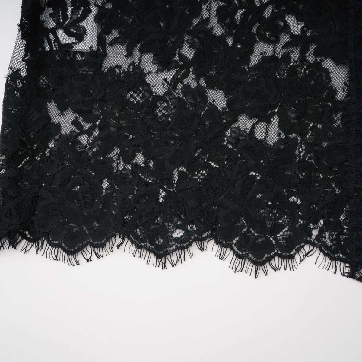 Olesya Black Semi Sheer Lace Maxi Dress