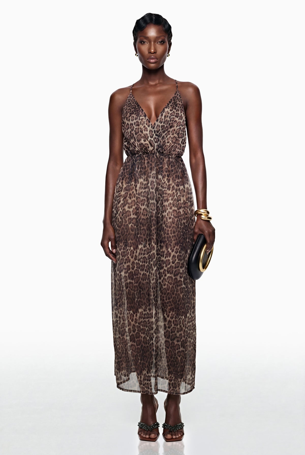 Peregrine Brown Leopard Print Maxi Dress