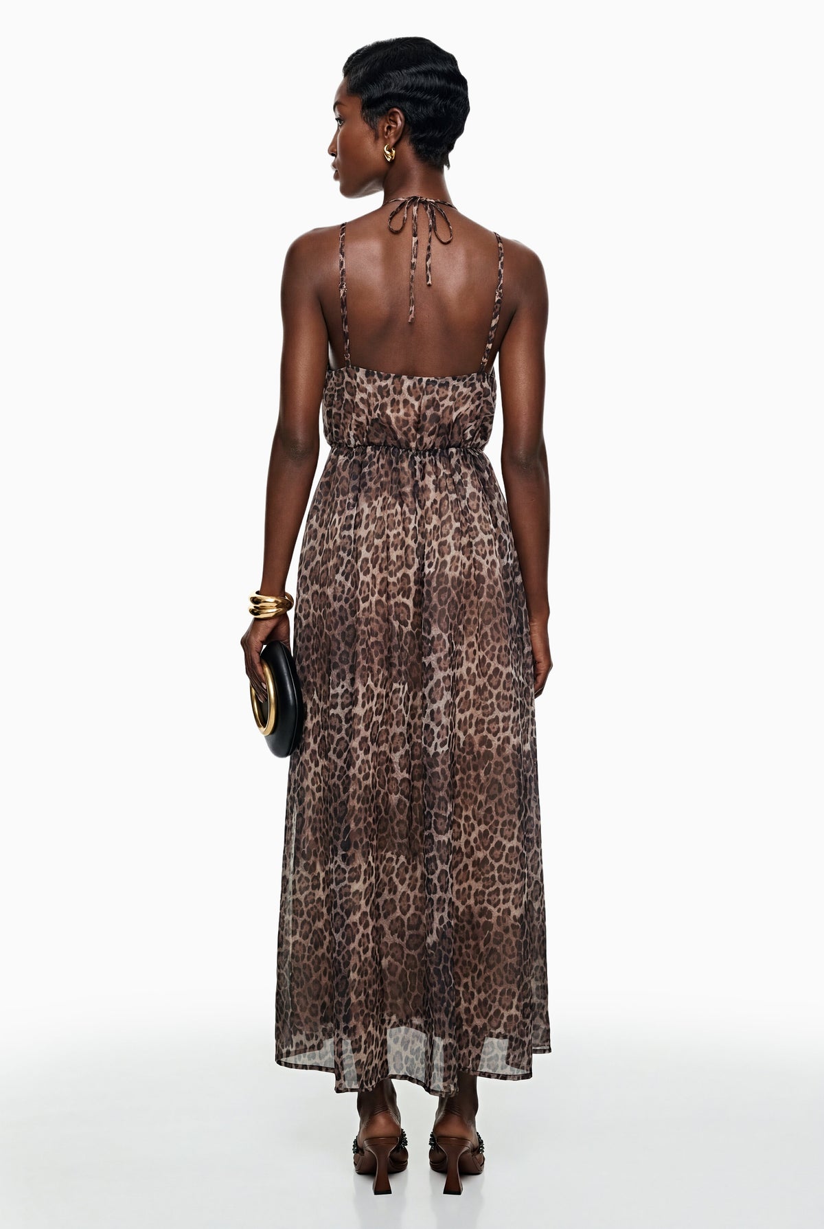 Peregrine Brown Leopard Print Maxi Dress