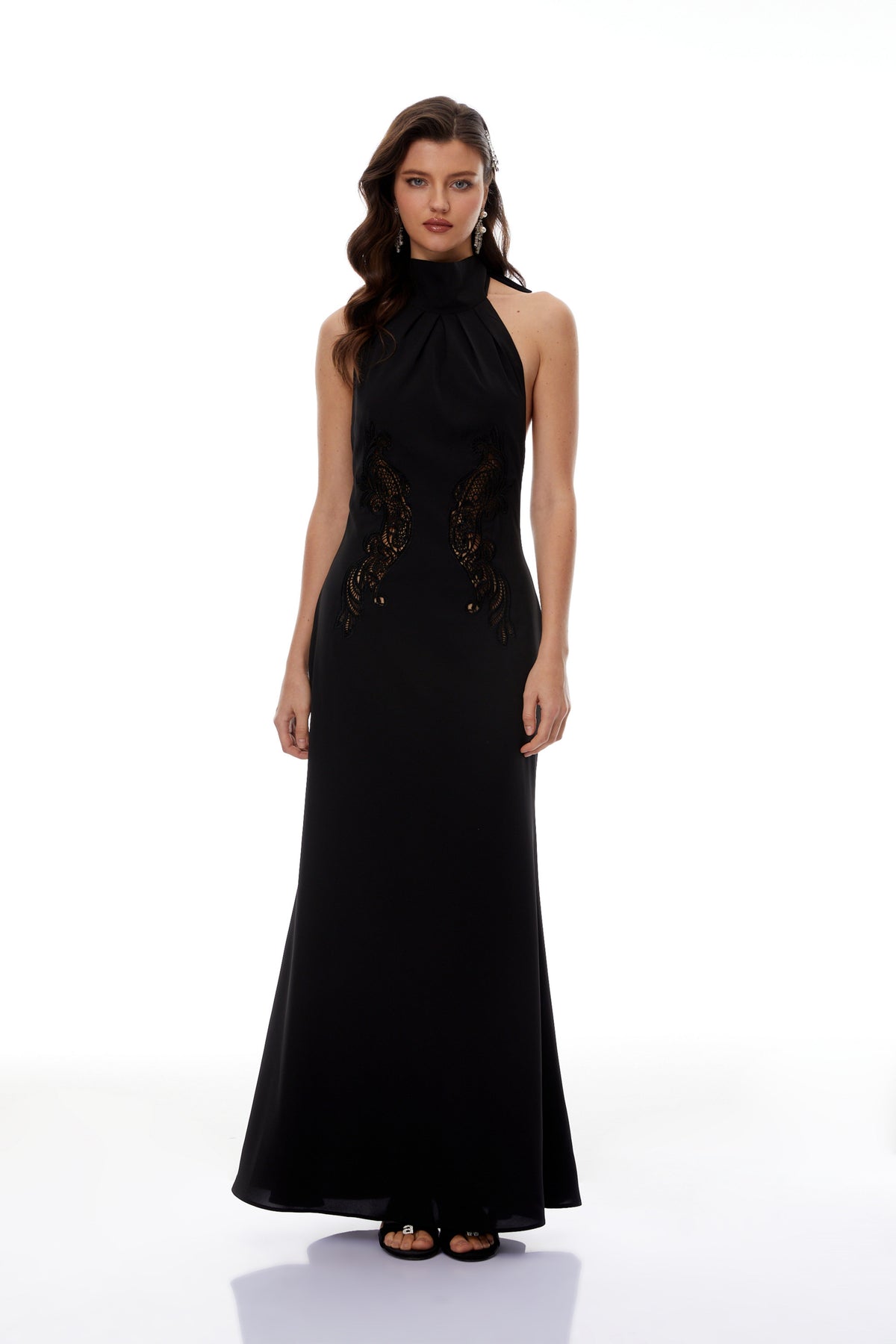 Radmila Black Halterneck Cut-Out Maxi Dress
