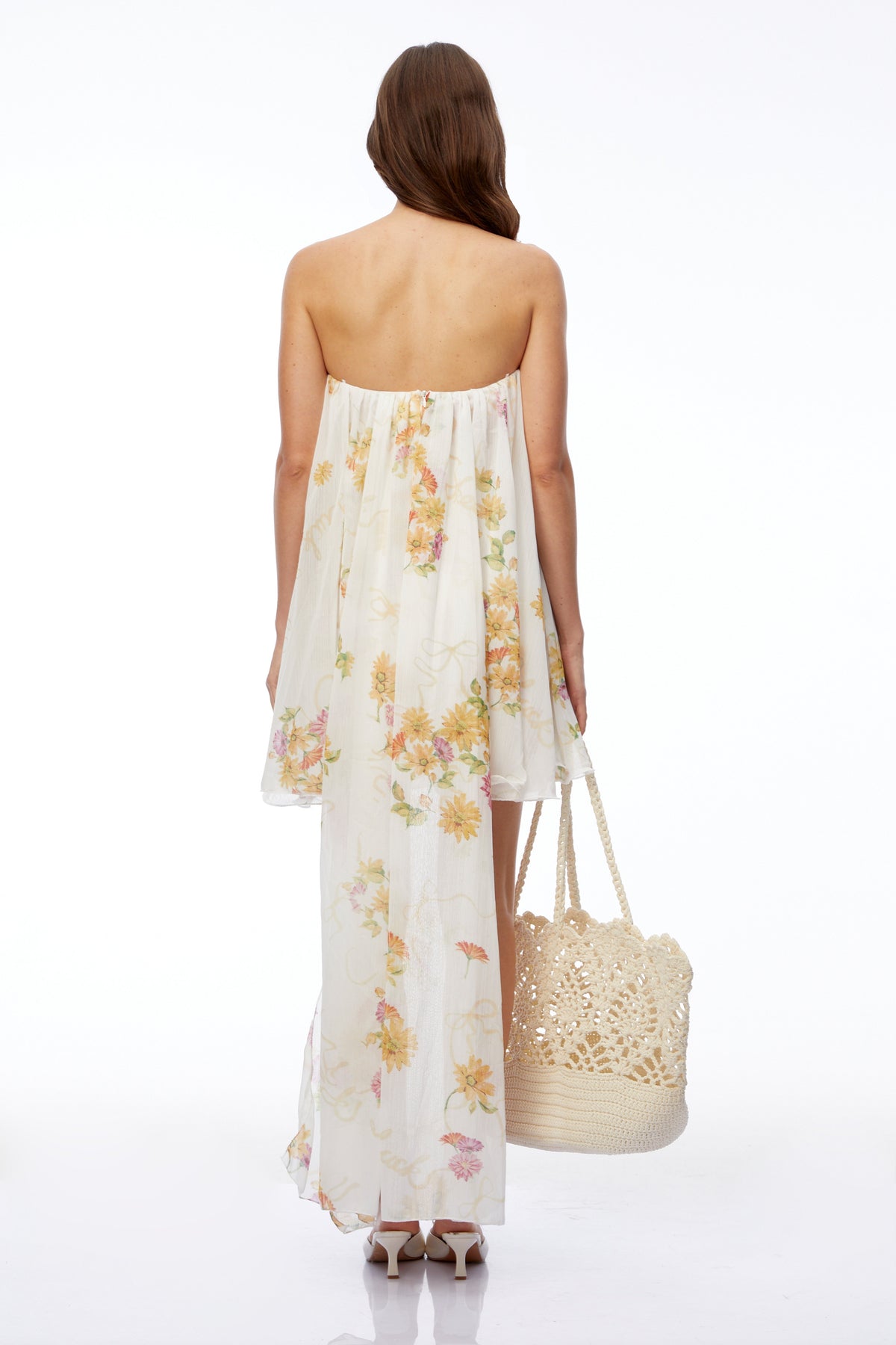 Rin White Off Shoulder Floral Print Mini Dress