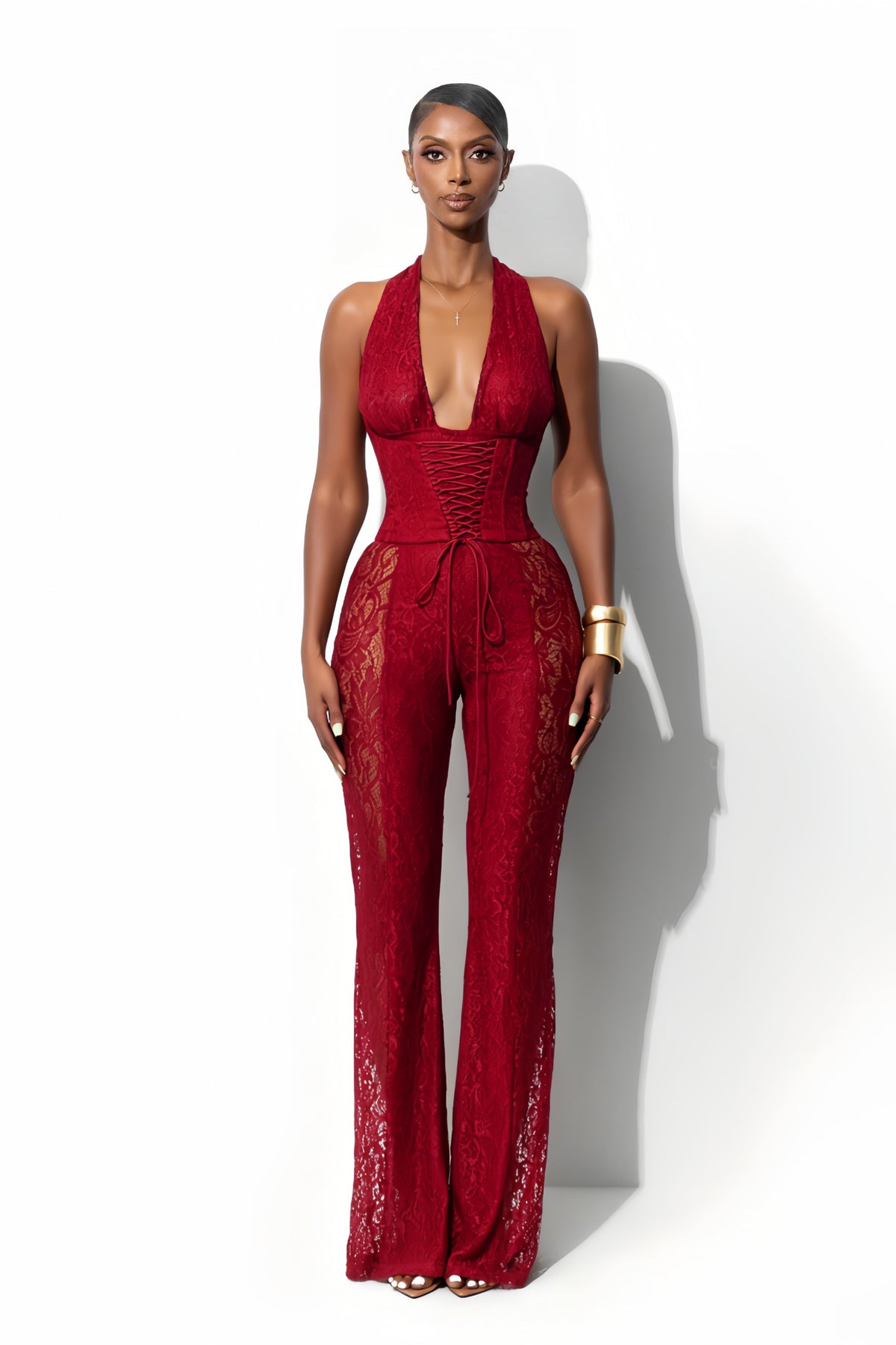 Rosalind Lace Corset Jumpsuit