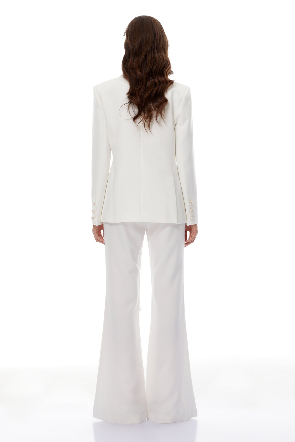 Roswitha White Belt Waist Blazer & Trouser Set
