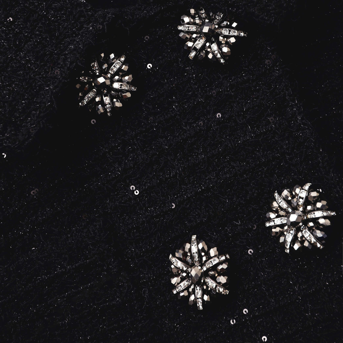 Black Textured Knit Peplum Midi Dress