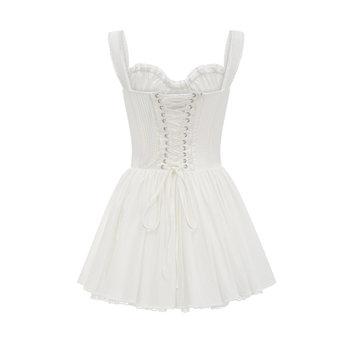 Camille white corset mini dress