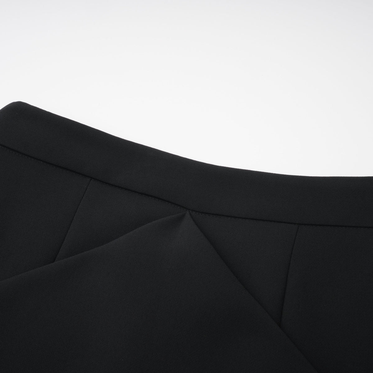 Shiva Black Structured Cape & Asymmetrical Skirt Set