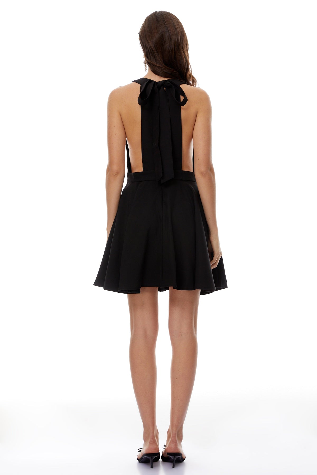 Tova Black Open Back Mini Dress (Final Sale)