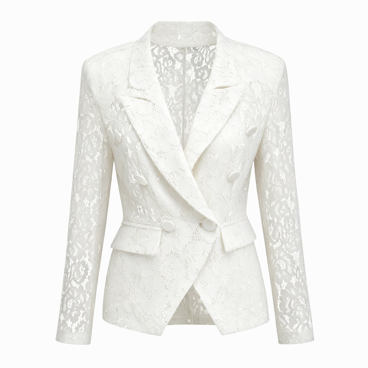 Zoé Sheer Lace Blazer & Trousers Matching Set