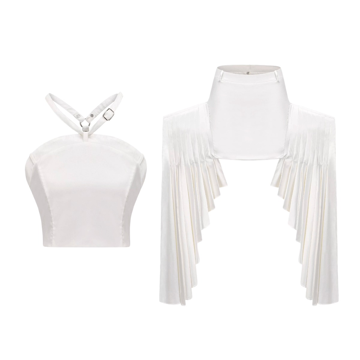 Karina crop top & skirt matching set