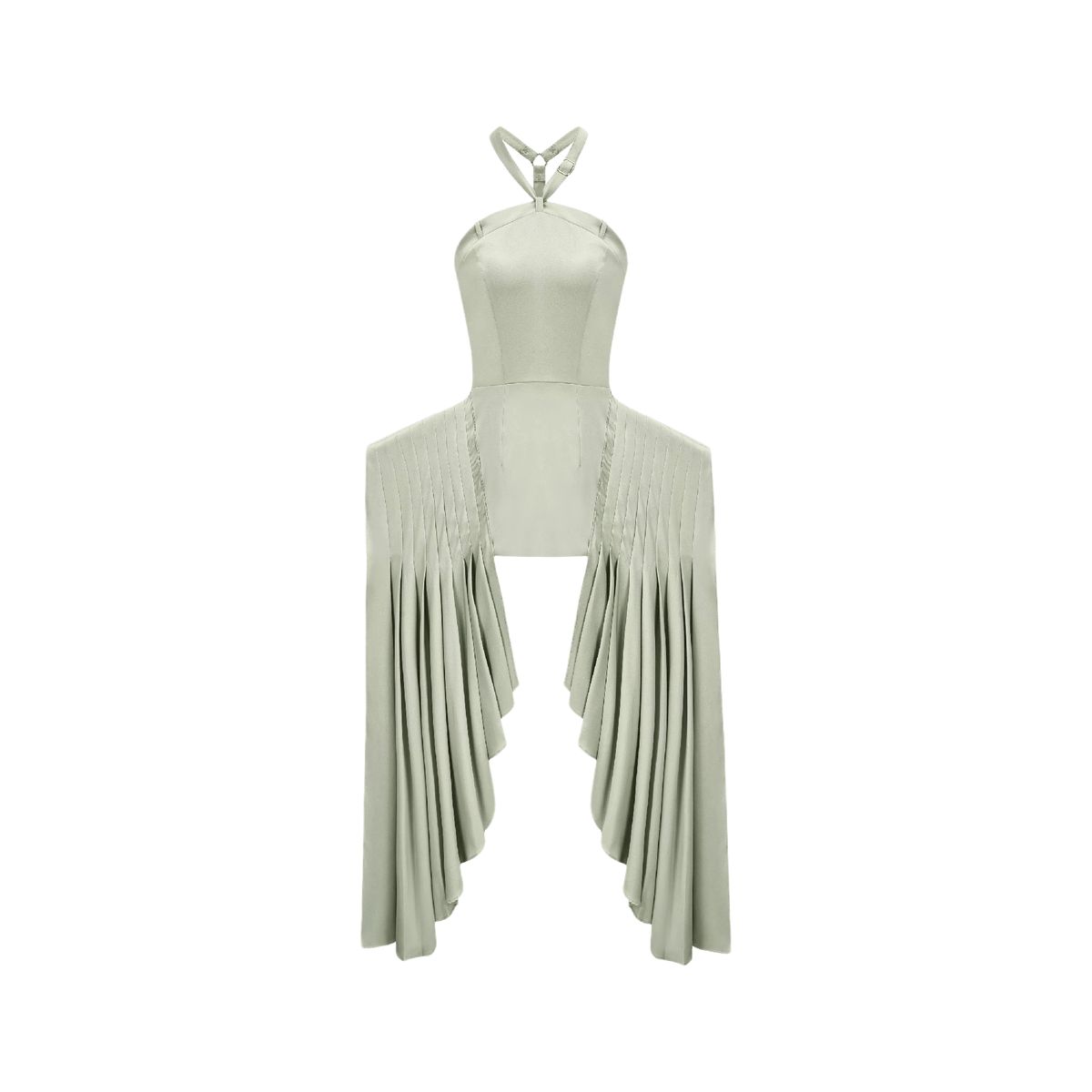 Michel layered-hemline mini dress