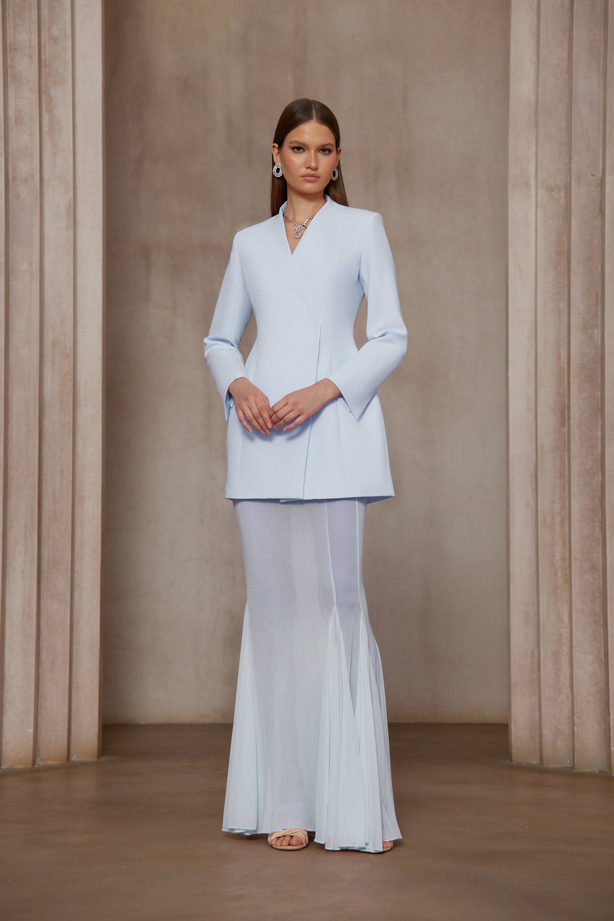 Enora Barrel Design Jacket & Skirt Set