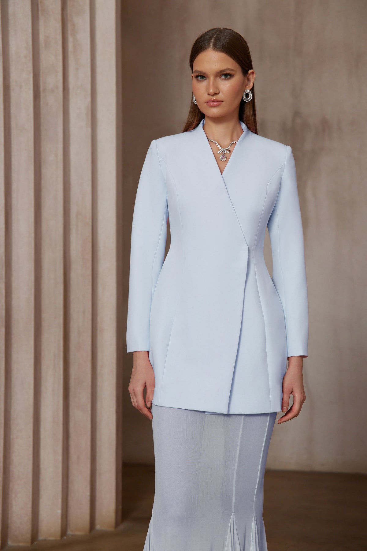 Enora Barrel Design Jacket & Skirt Set