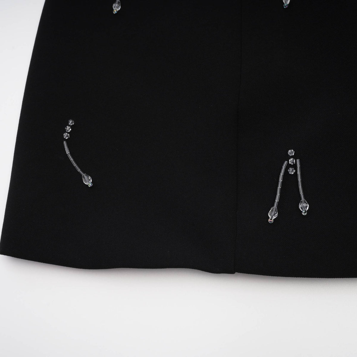 Babette Black Crystal Embellished Mini Dress (Final Sale-US Only)