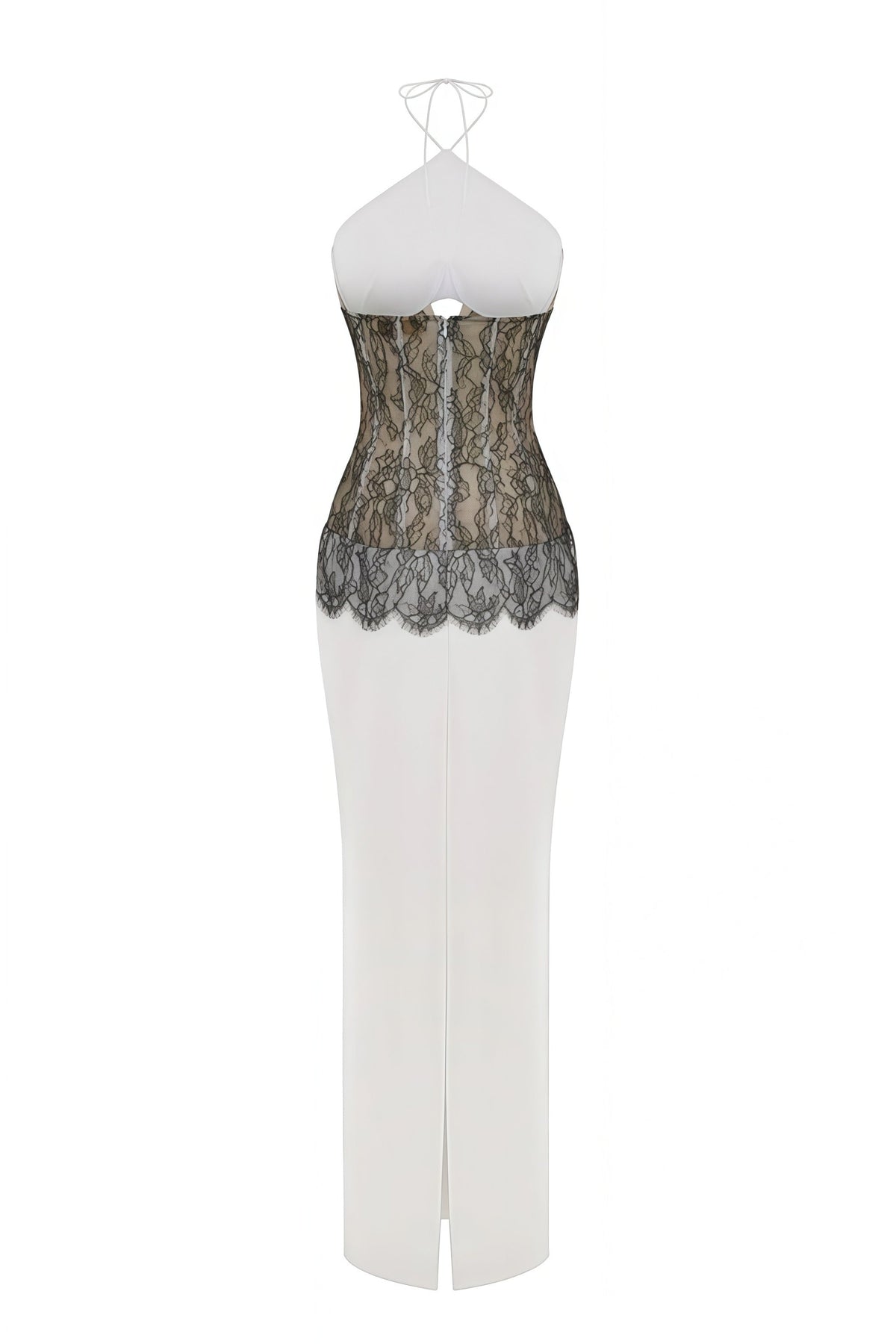 Mirabeau White Cut-out Lace Maxi Dress