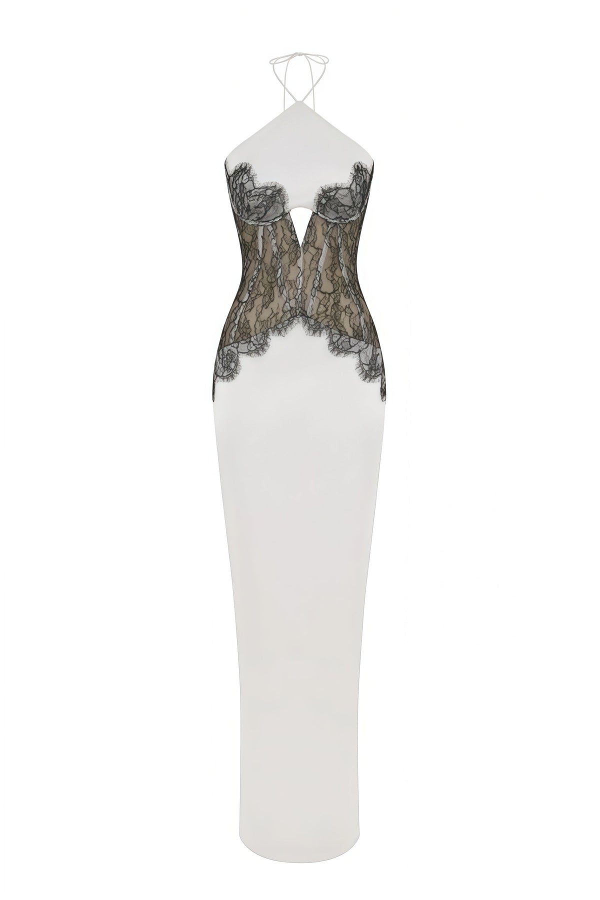 Mirabeau White Cut-out Lace Maxi Dress