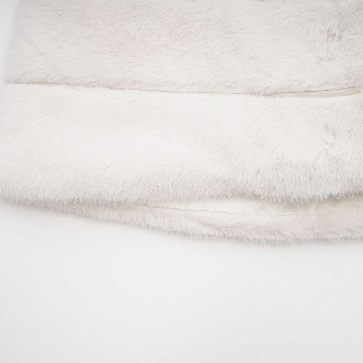 Caitlin white faux-fur jacket & skirt matching set