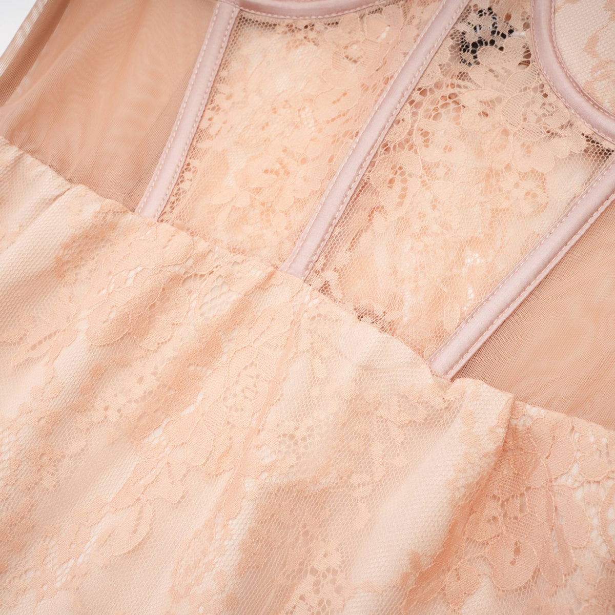 Eilís Pink Bustier Mesh Maxi Dress (Final Sale-US Only)