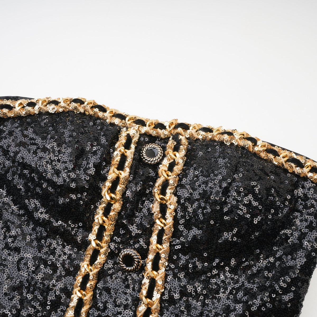 Eulalia black embellished mini dress