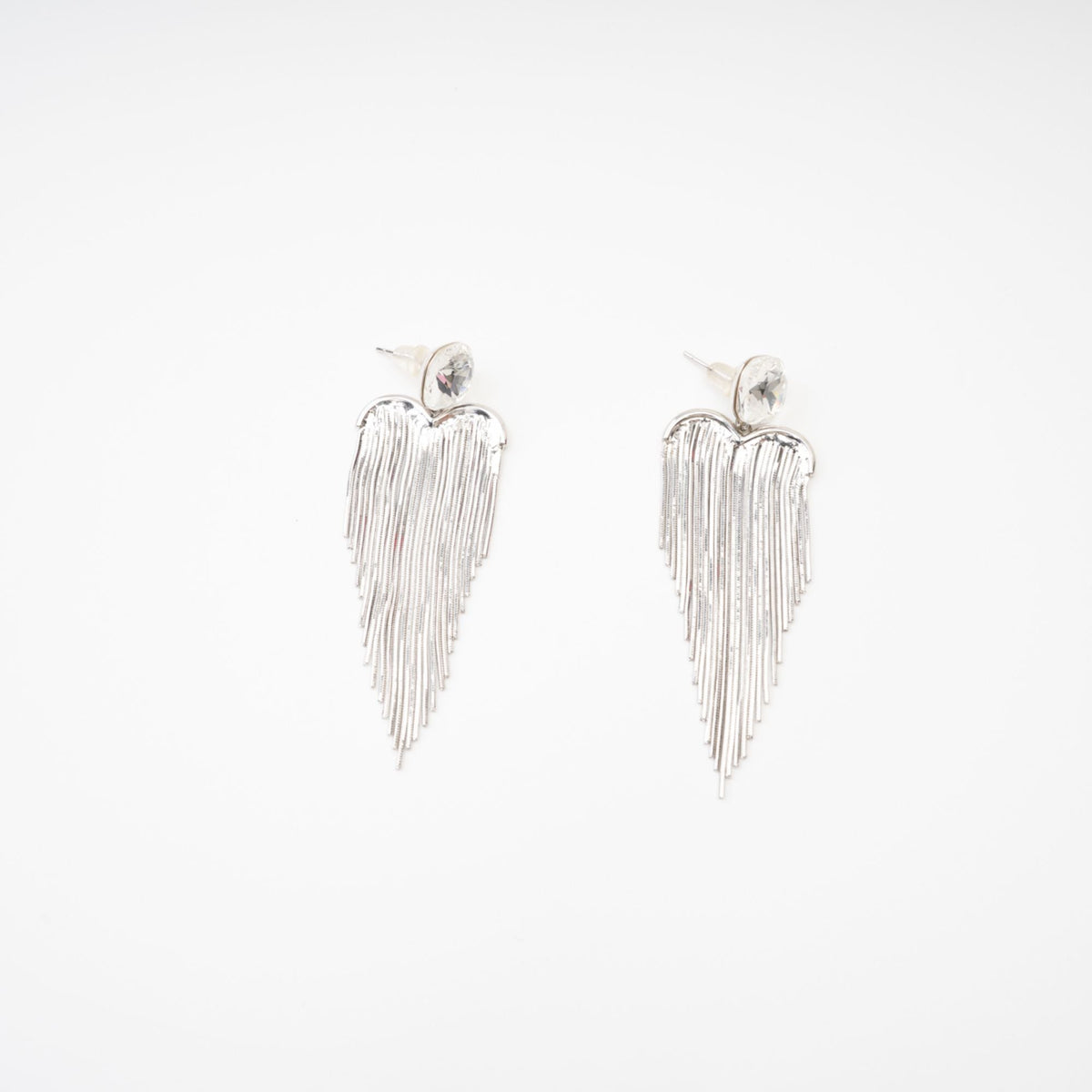 Eulalie silver tassel earrings