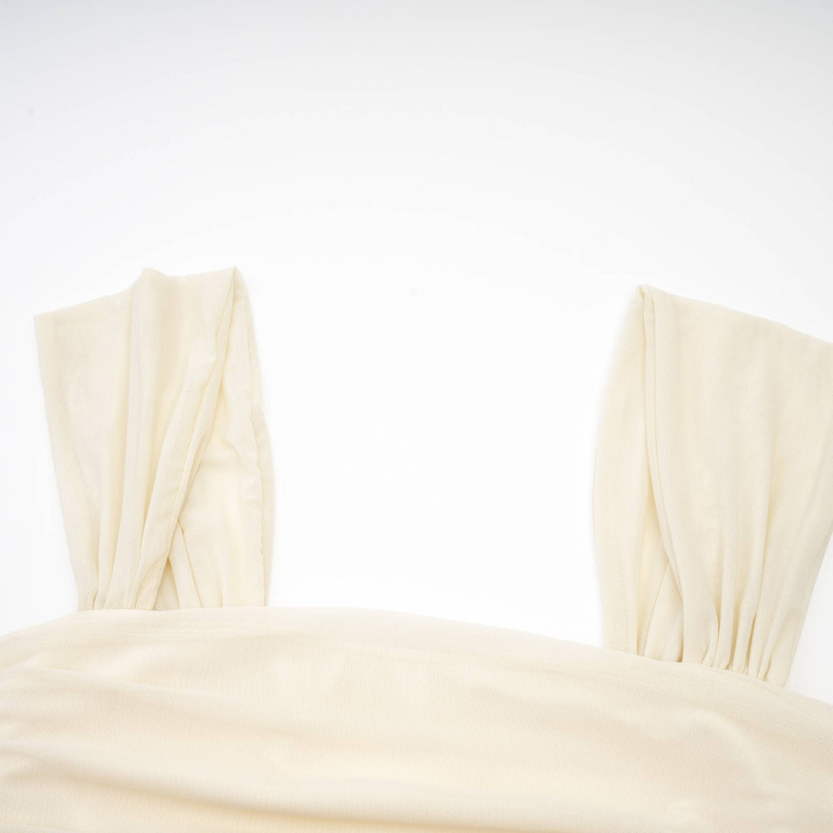 Giulia white mesh pleated midi dress