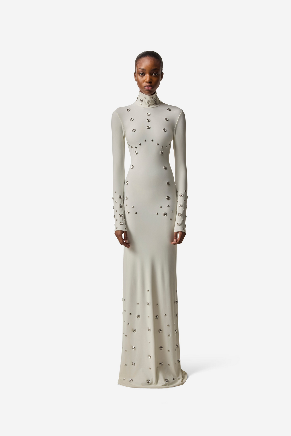 Yasmine High Neck Studded Maxi Dress