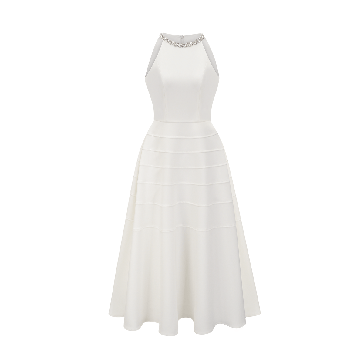 Inès white crystal-embellished midi dress (Final Sale-US Only)