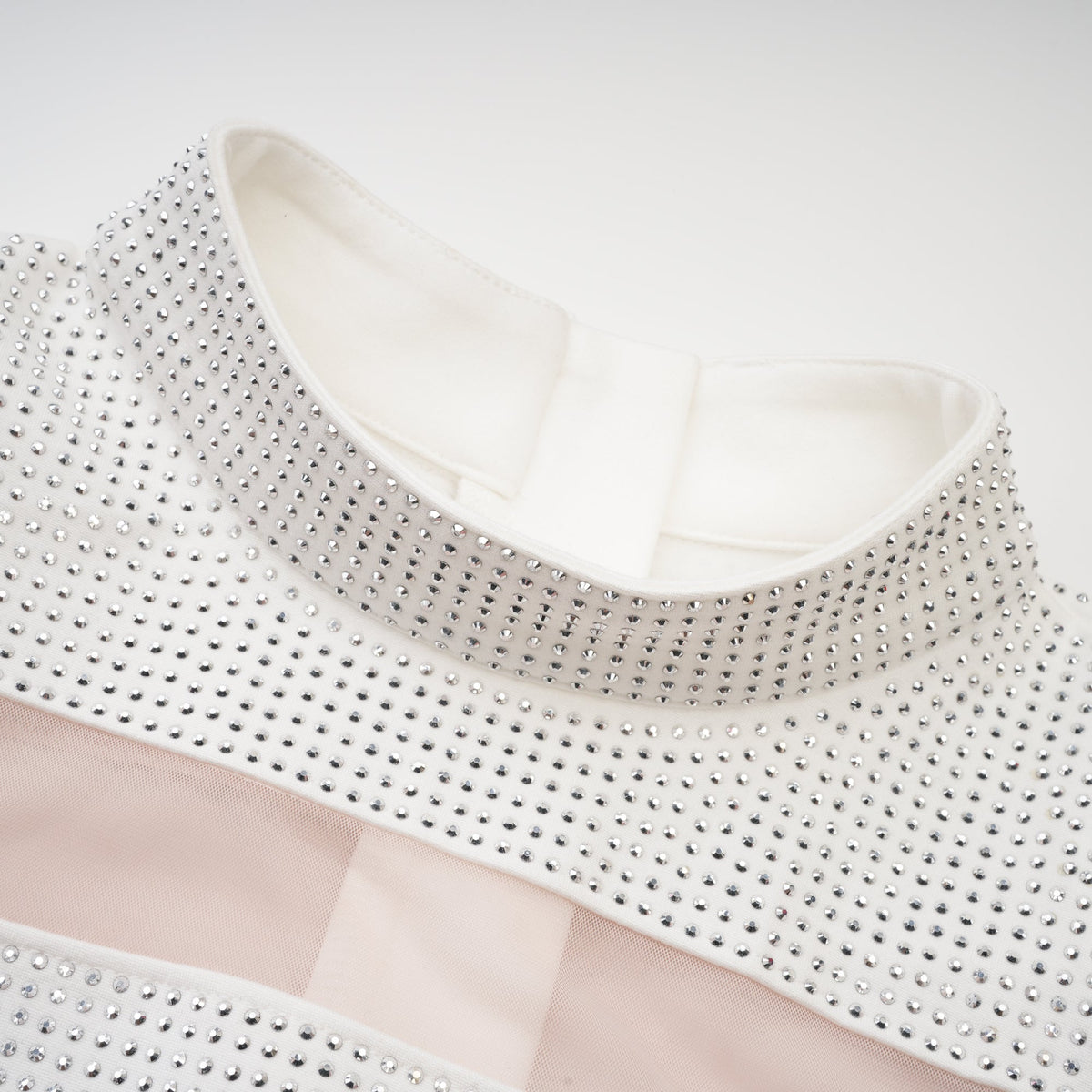 Jeanne semi-sheer panelled top