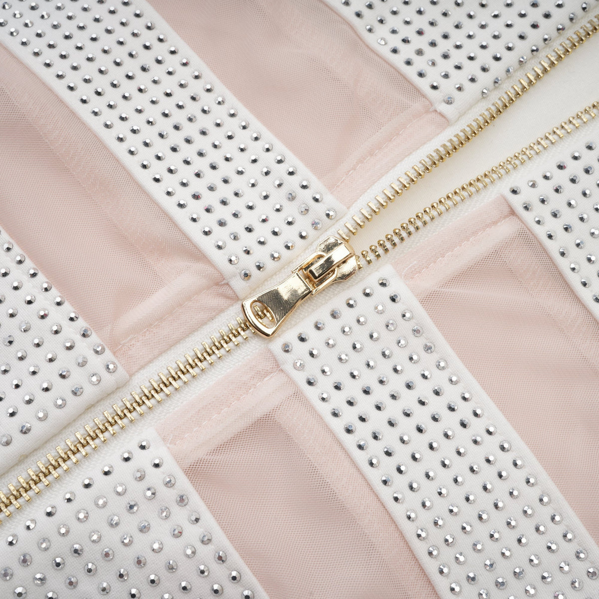 Jeanne semi-sheer panelled top