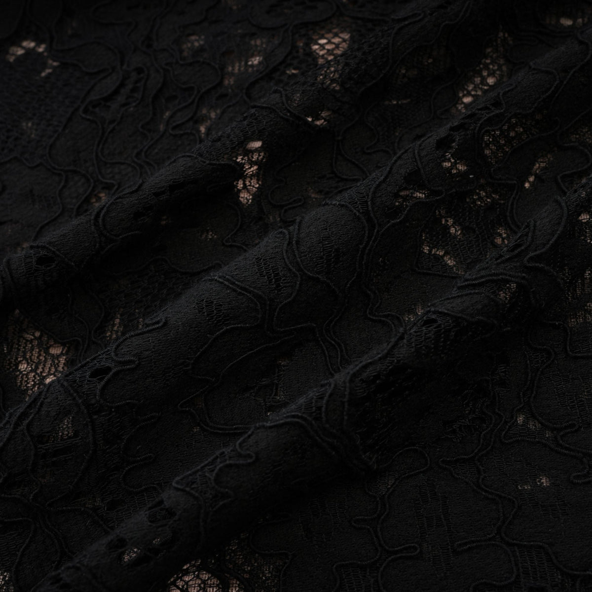 Kylitha black lace ribbon mini dress