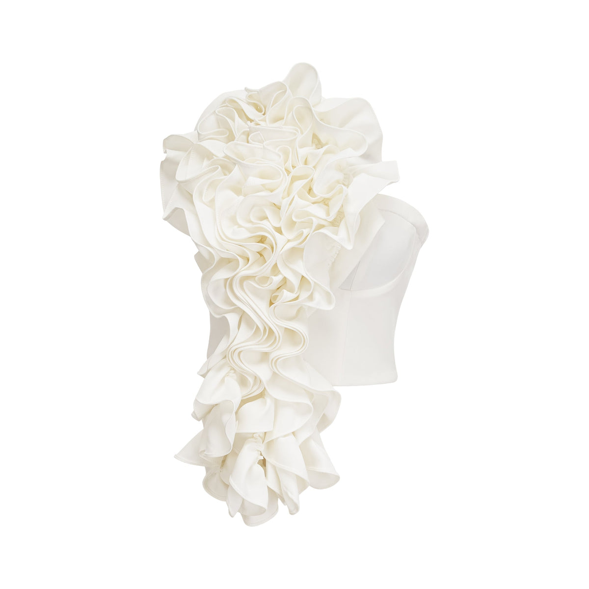 Lucie white floral-applique top