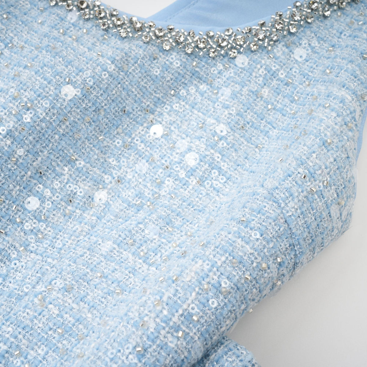 Manon white tweed sequined mini dress
