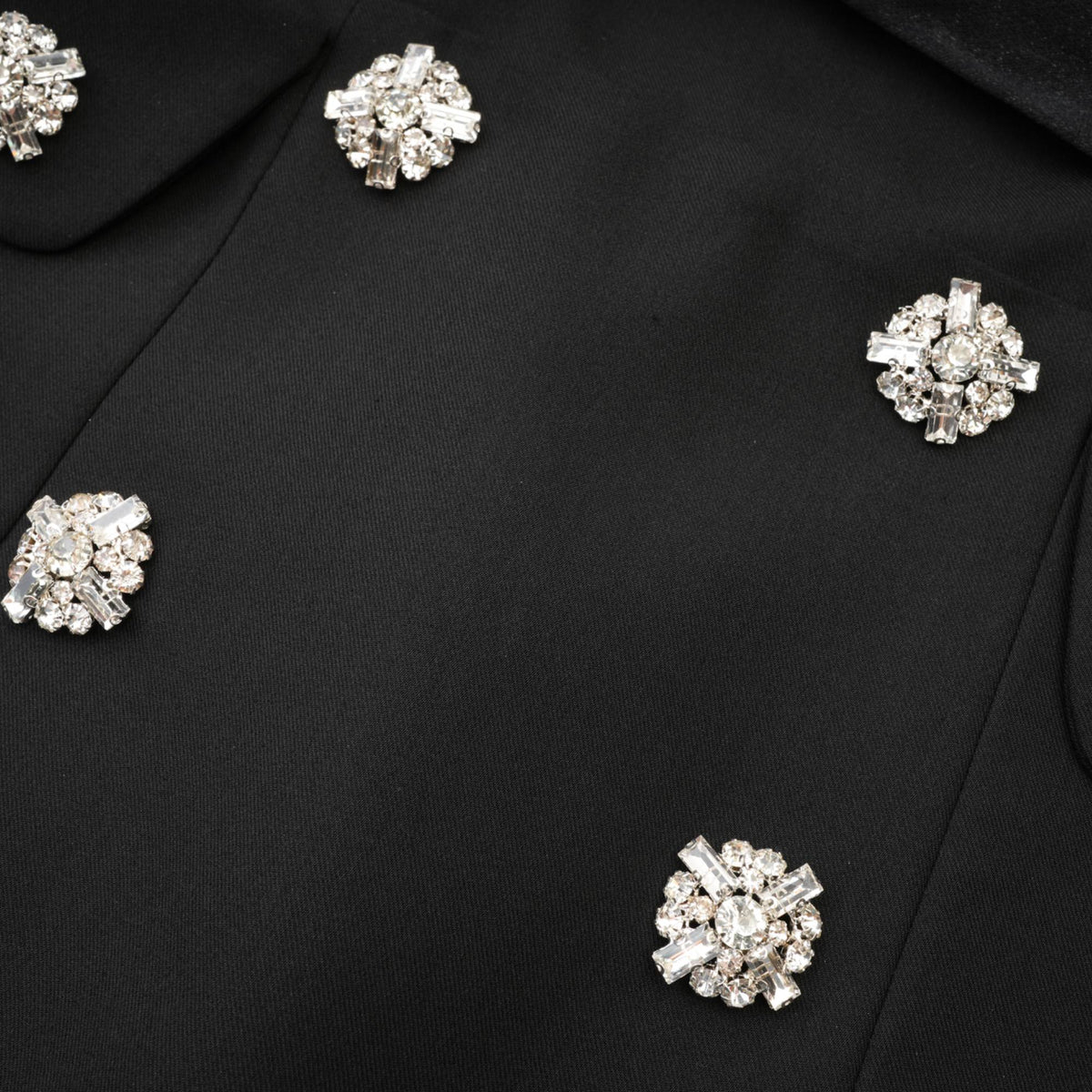 Mealla black crystal-button flared mini dress ( Final Sale-US Only)