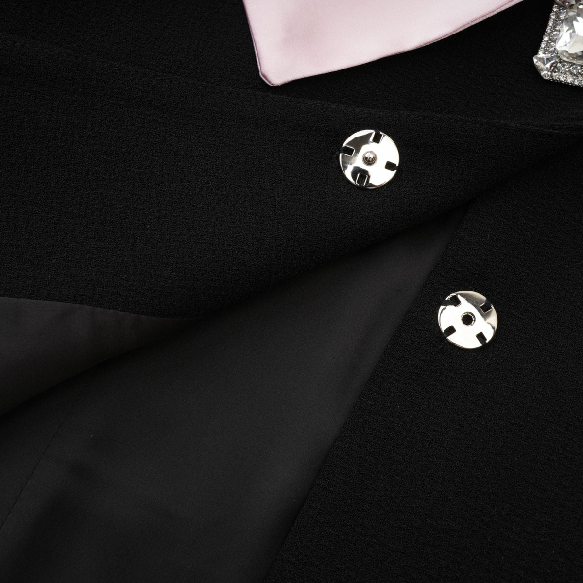 Uaine black jacket & skirt matching set