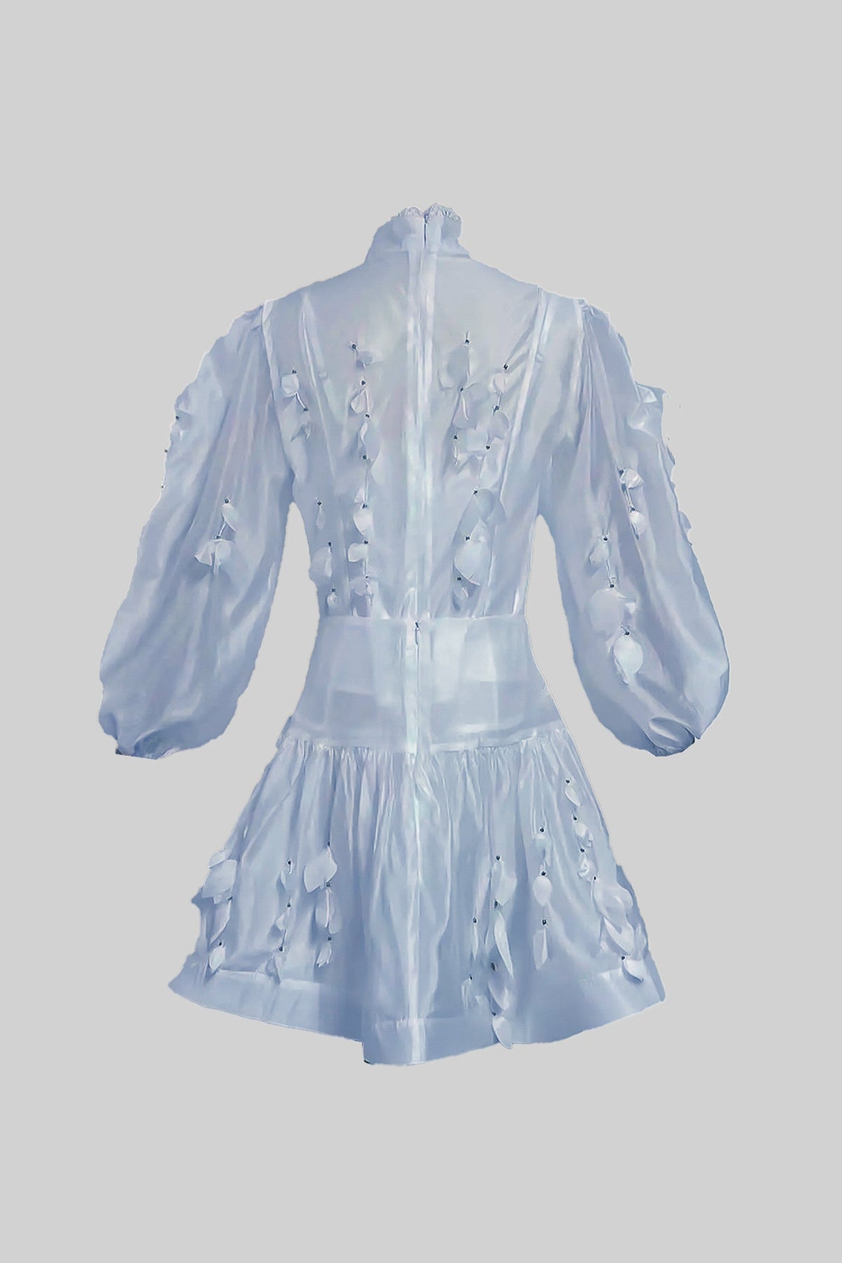 Elegant Floral Co-Ord With Delicate Lace Trim Accents - Blue