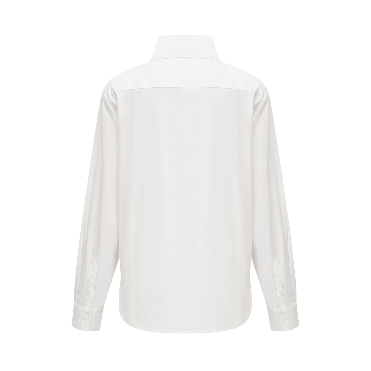 Solène white pointed-collar shirt