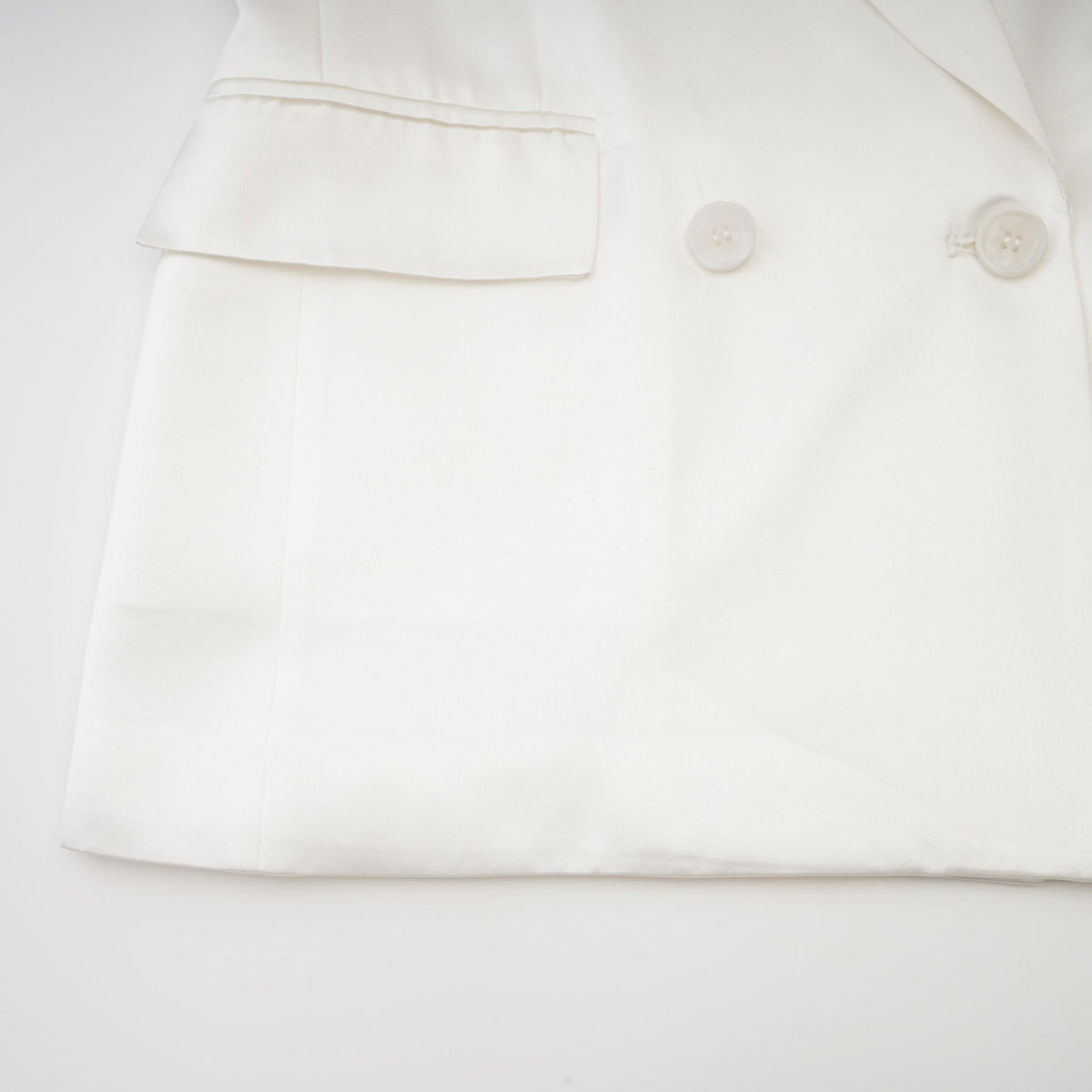 Sylvie white double-breasted blazer - White