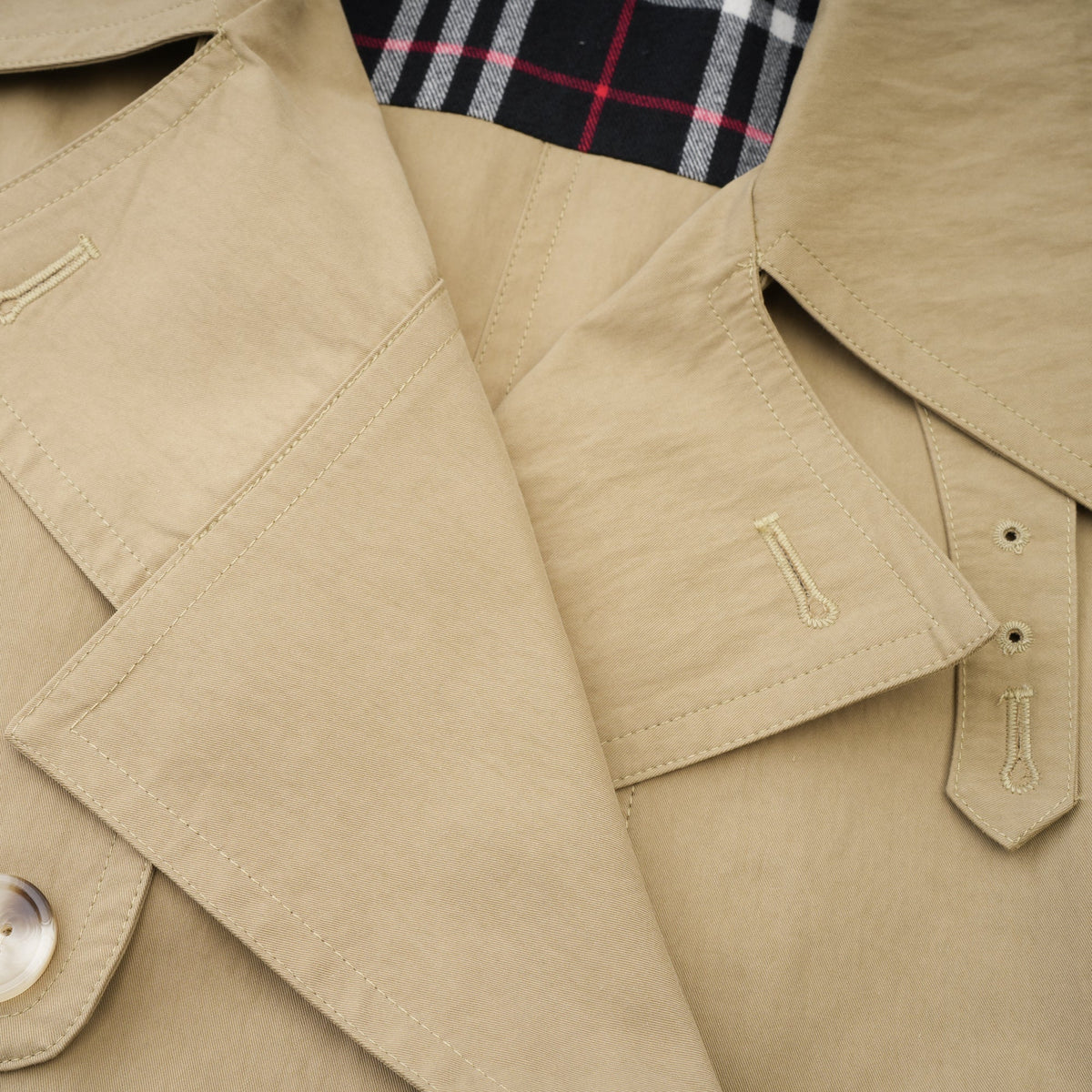 Justine belted-waist trench coat