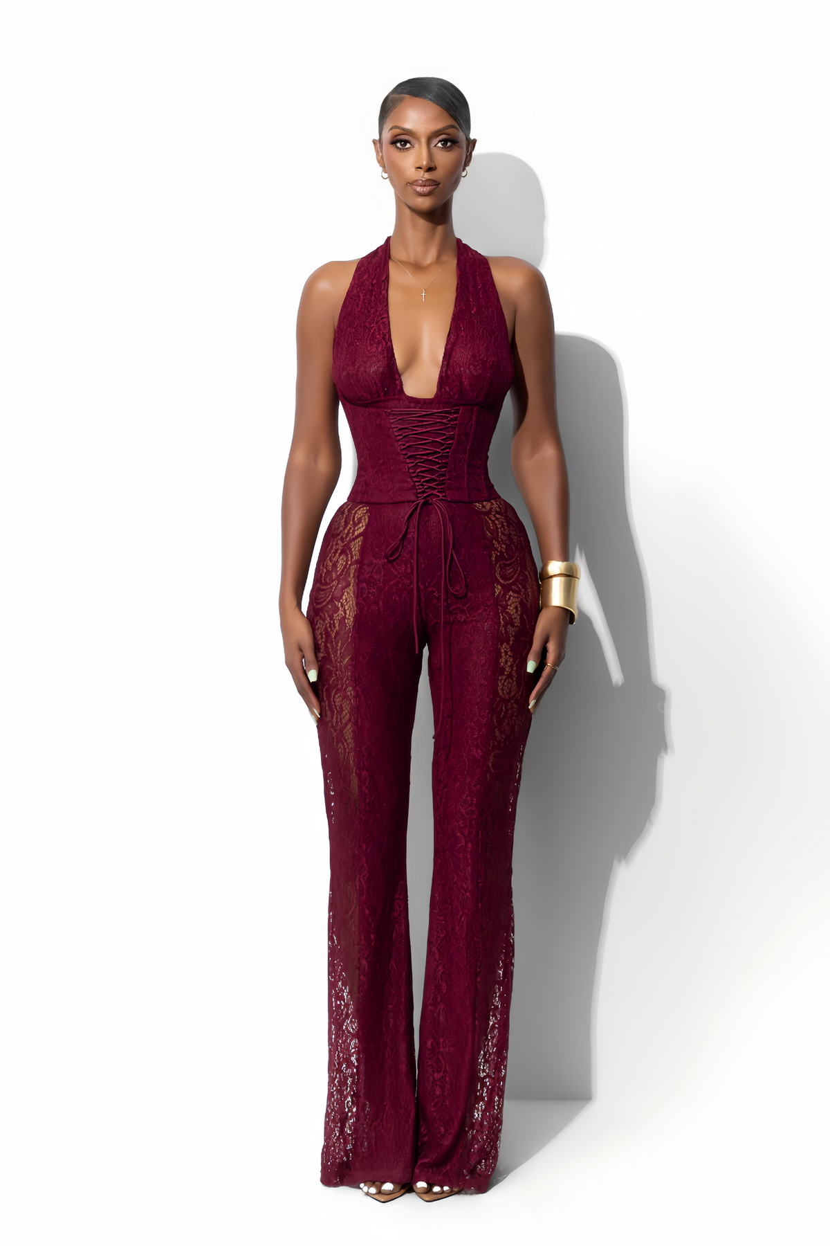 Rosalind Lace Corset Jumpsuit