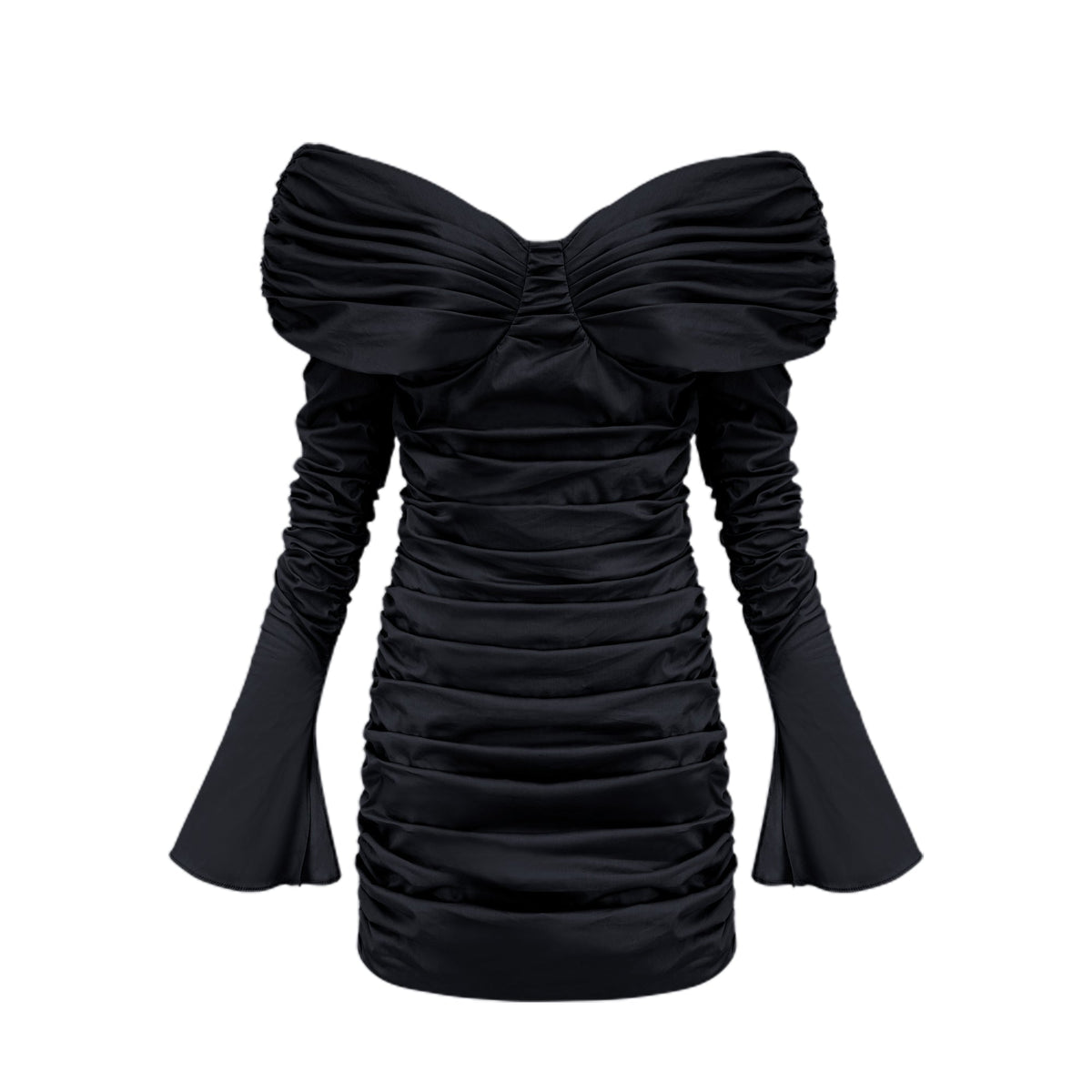 Apolline off-shoulder ruched mini dress