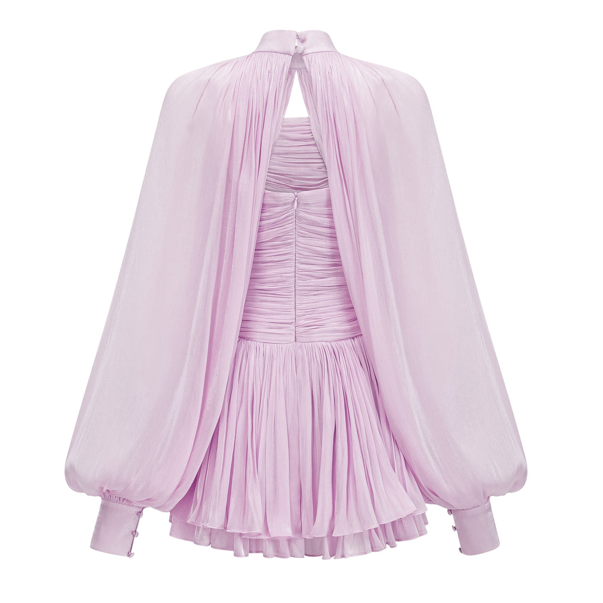 Bernice Lilac Glossy Cape & Dress Set