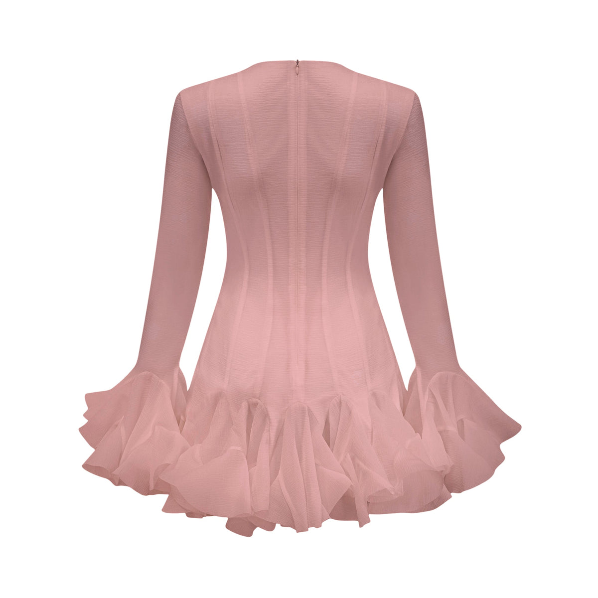 Anaïs semi-sheer flared mini dress (Final Sale)