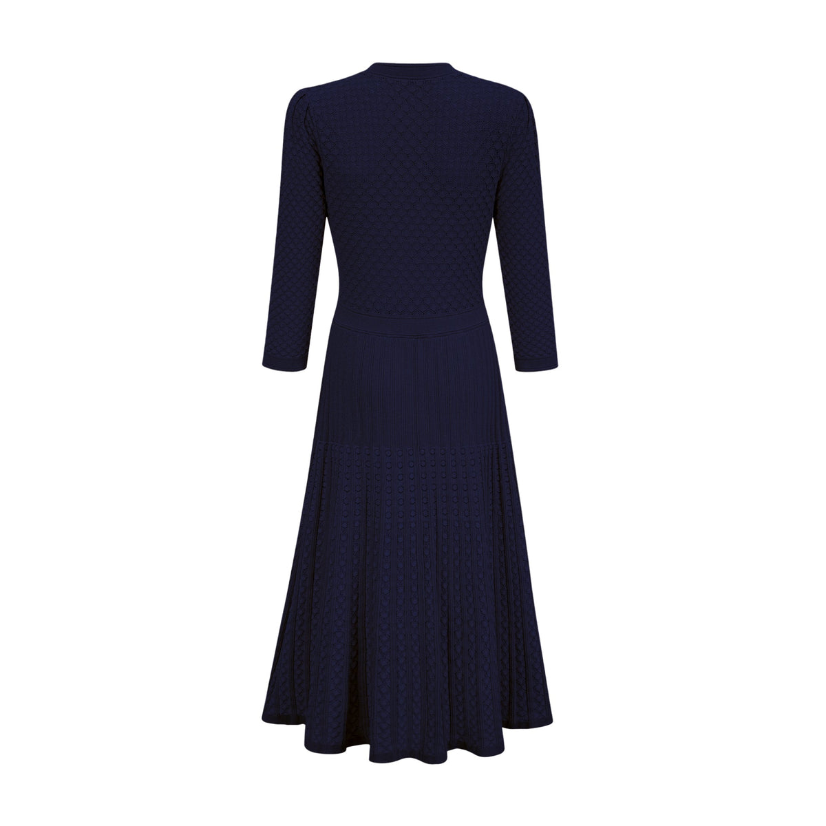 Élodie knitted long-sleeve midi dress in Blue (Final Sale-US Only)