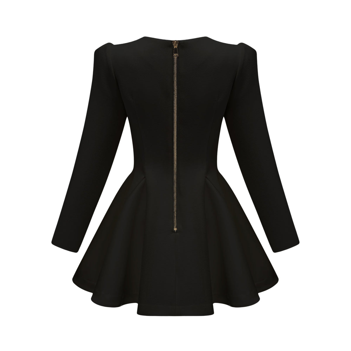 Élise pleated peplum-hem blazer dress in Black (Final Sale-US Only)
