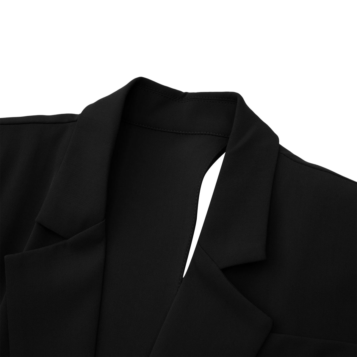 Amelie Black Asymmetrical Cut-Out Jacket