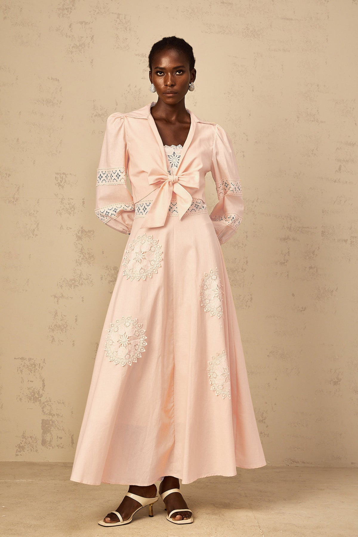 Romy Pink Floral Embroidered Blouse & Dress Set (Final Sale-US Only)