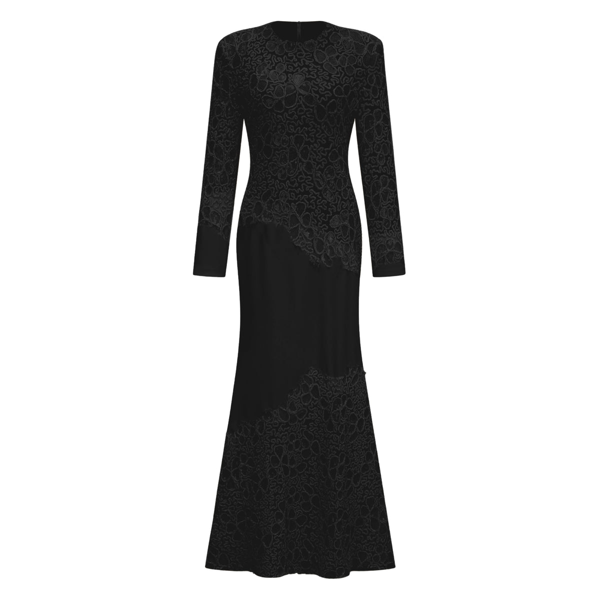 Mathilde Black Embroidered Maxi Dress