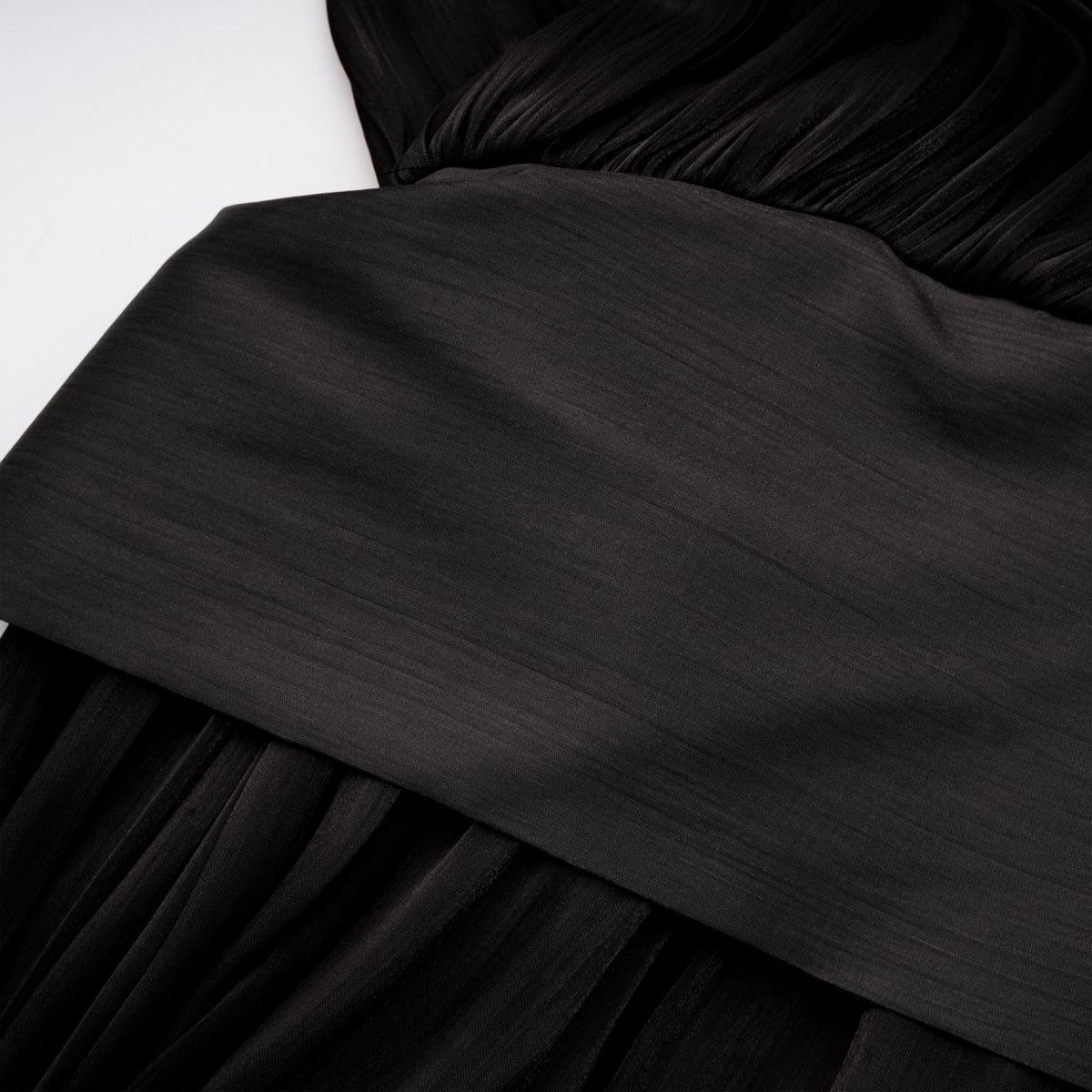 Mila pleated satin maxi dress in Black (Final Sale-US Only)
