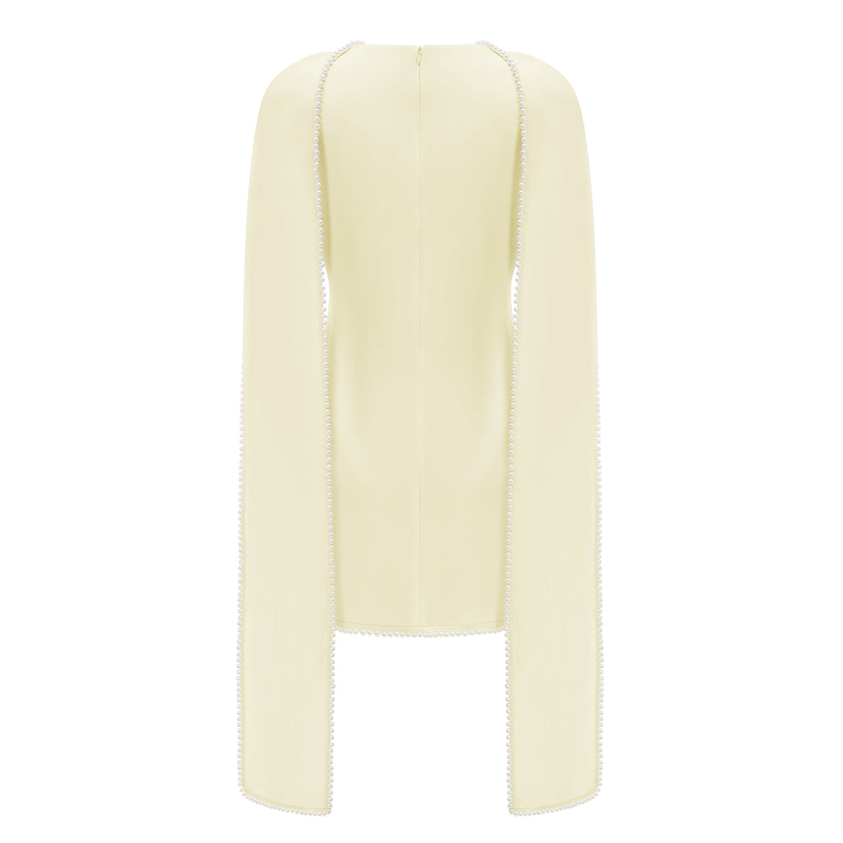 Piroska Yellow Sleeveless Pearl Trim Mini Dress (Final Sale-US Only)