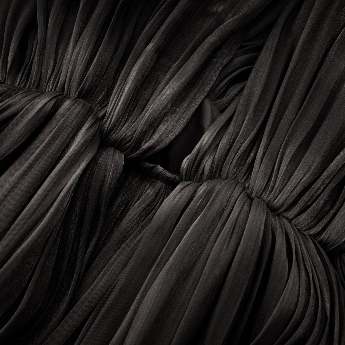 Mila pleated satin maxi dress in Black (Final Sale-US Only)